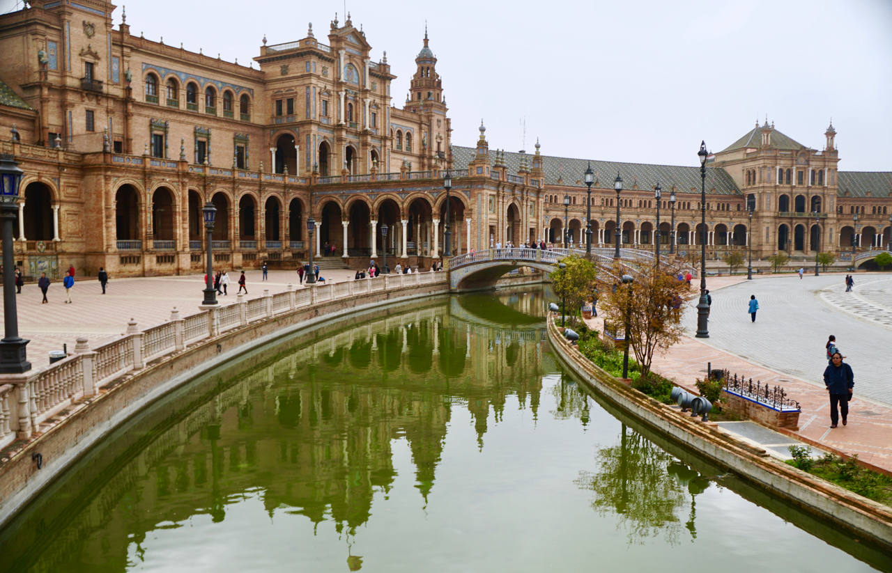 Interior Courtyard of the Seville Spanish 1929 Worlds Fair Buildings.